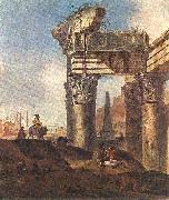 Jan Baptist Weenix Ancient Ruins oil painting artist